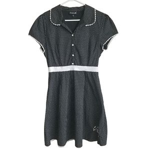 SOURPUSS Polka Dot Retro Fit & Flare Collared Dress